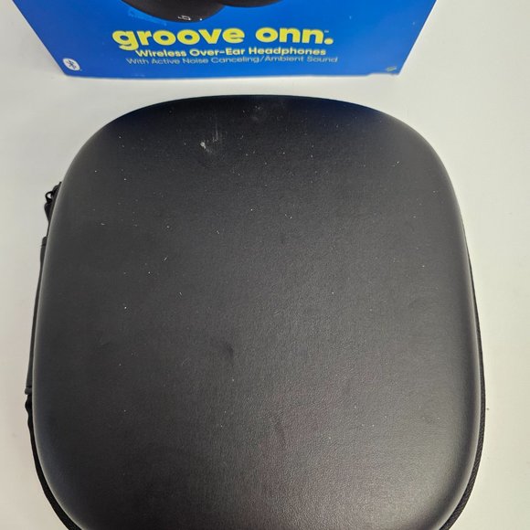 onn. Wireless Over-Ear Headphones with Active Noise Canceling, Black - Picture 8 of 10